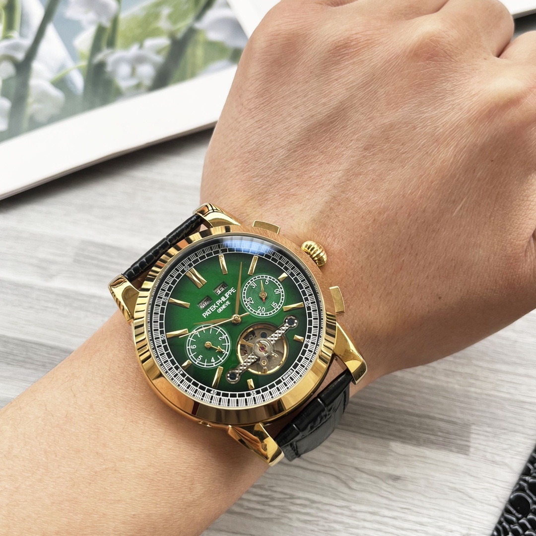 Uni-t ??530
Complex timepieces are luxurious and grand ??
Classic new Timepieces hit the market ??
[Latest] : Patek Philippe multi-functional luxury large flywheel design
?? Type ?? : Luxury men's watch
[Strap] : Genuine cowhide strap
?? Movement ?? : Hig