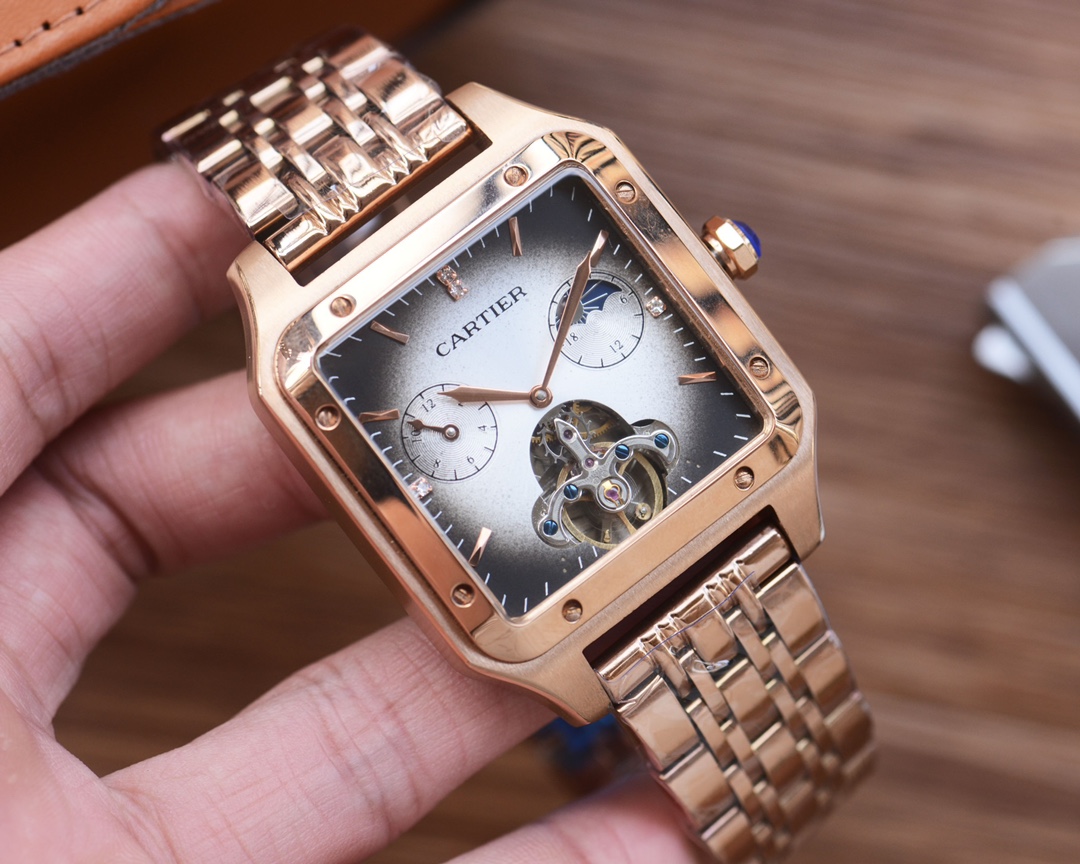Uni-president 520
Flywheel design ?? Square new product ??
Brand: Cartier ??
Type: Fine men's watch
Strap: 316 stainless steel strap
Movement: Automatic mechanical movement
Mirror: Mineral-tempered glass
Elegance, vastness, grandeur, ingenuity, a gem on t
