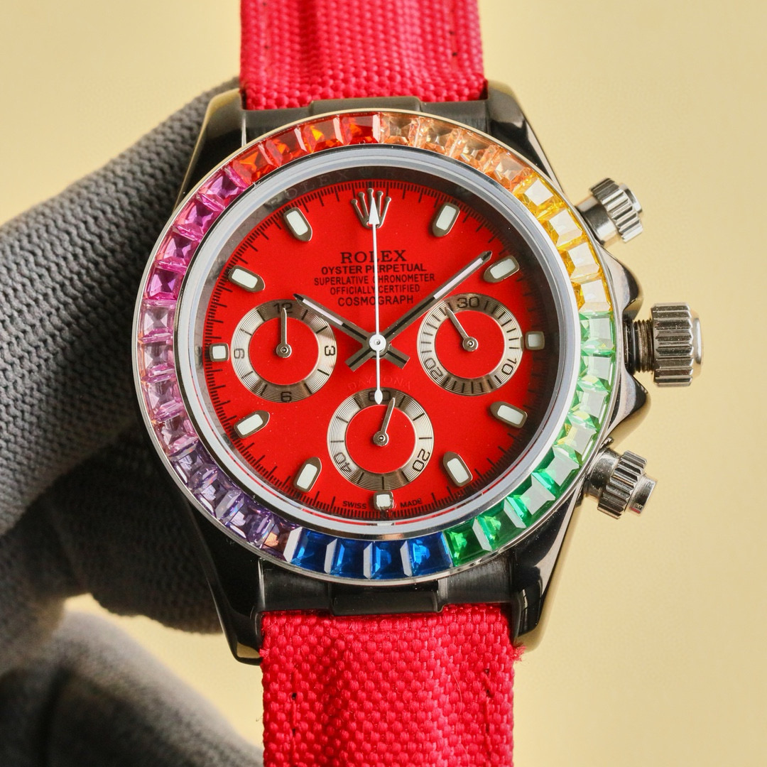 Uni-president 750
New ?? ROLEX Daytona series 316L stainless steel case size 43mm mineral-coated glass durable Super luminous Japanese multi-functional chronograph quartz movement canvas strap Original buckle The Rolex Daytona you can't put down once and 