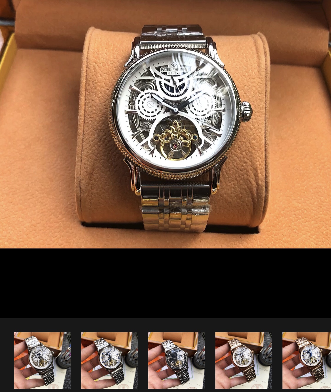 Uni-t: 540??
Brand: Patek Philippe ---- Expensive high-end men's watch! Luxury GRAND type, premium top men watch, top skeletonized mechanical movement (stable) Top 316 stainless steel (durable) Mineral super mirror glass (high definition, durable) STRONG 