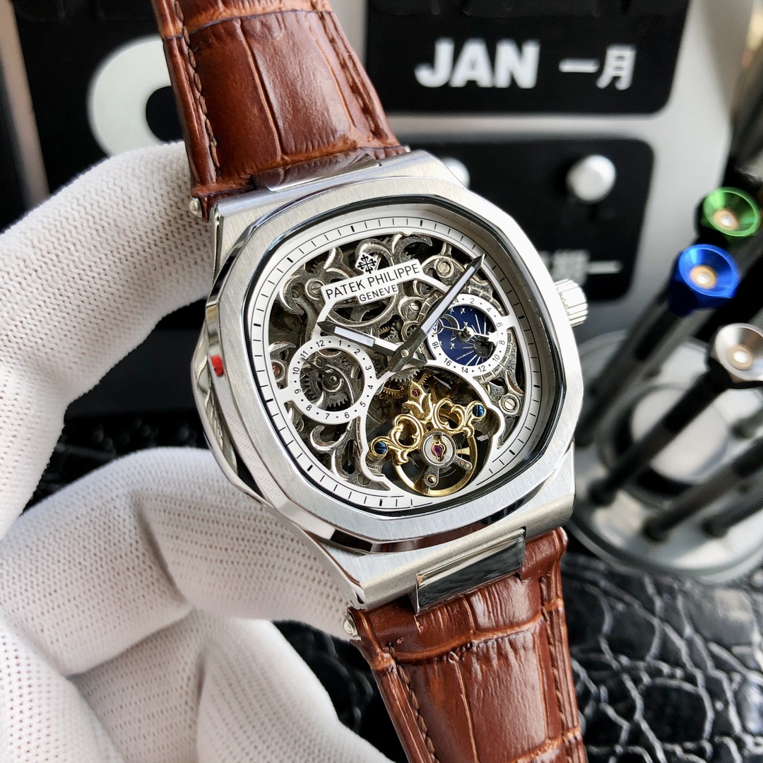 Uni-t: 540??
Brand: Patek Philippe ---- Nautilus Noble HIGH-END men's watch! Luxury grand type, premium top men watch, top skeletonized mechanical movement (stable) Top 316 stainless steel (durable) Mineral super mirror glass (high definition, durable) St