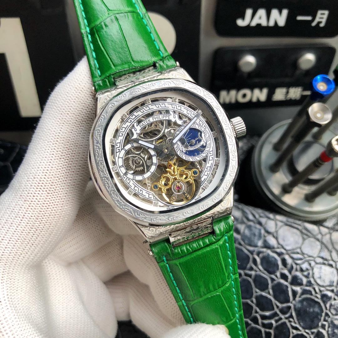 Uniform: 570??
Brand: Patek Philippe ---- Nautilus Noble HIGH-END men's watch! Luxury grand type, premium top men watch, top skeletonized mechanical movement (stable) Top 316 stainless steel (durable) Mineral super mirror glass (high definition, durable) 
