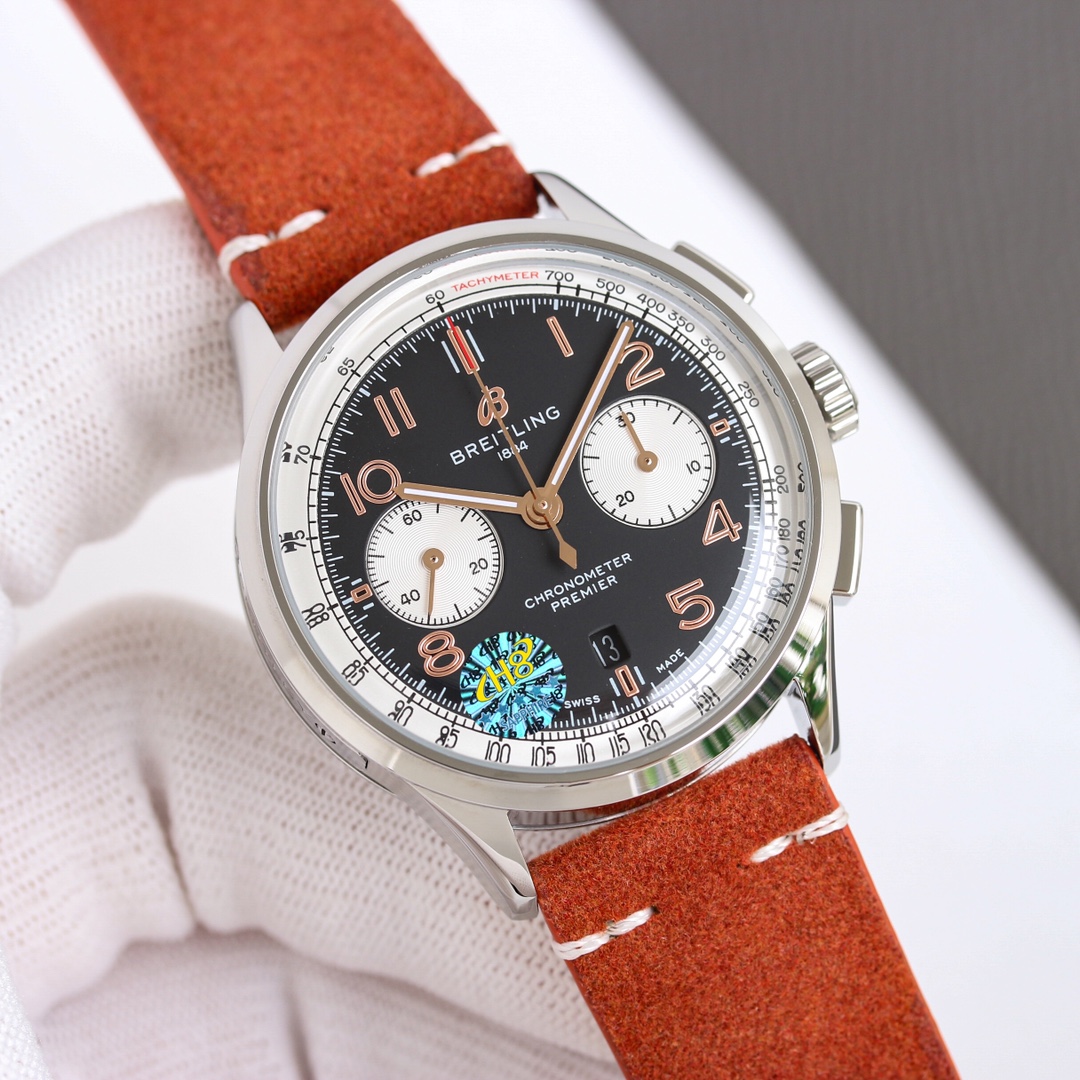 Uniform: 1650
TW New Breitling Premier B01 Chronograph (the same as Daniel Wu)
Material: 316L stainless steel
Diameter: 42mm
Thickness: 13.65 mm
Crystal: Pot lid curved crystal glass, double-sided anti-glare treatment
Case back: screw-down stainless steel