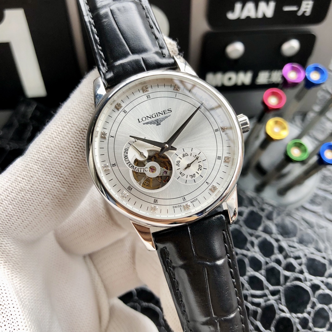 Uniform: leather 480, steel 500??
Brand: Longines ---- Noble HIGH-END men's watch! Luxury GRAND type, premium top men WATCH, top mechanical movement (stable) Top 316 stainless steel (durable) Mineral super mirror glass (high definition, durable) STRONG th