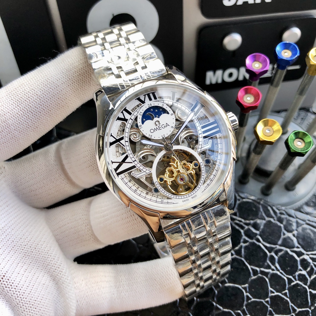 Uniform: Leather 520, steel 540??
Brand: OMEGA ---- Noble HIGH-END men's watch! Luxury grand type, premium top men watch, top mechanical movement (stable) Top 316 stainless steel (durable) Mineral super mirror glass (high definition, durable) strong three