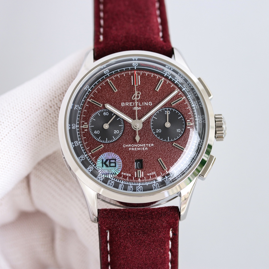 Uniform 1650
TW New Breitling Premier B01 Chronograph (the same as Daniel Wu)
Material: 316L stainless steel
Diameter: 42mm
Thickness: 13.65 mm
Crystal: Pot lid curved crystal glass, double-sided anti-glare treatment
Case back: screw-down stainless steel,