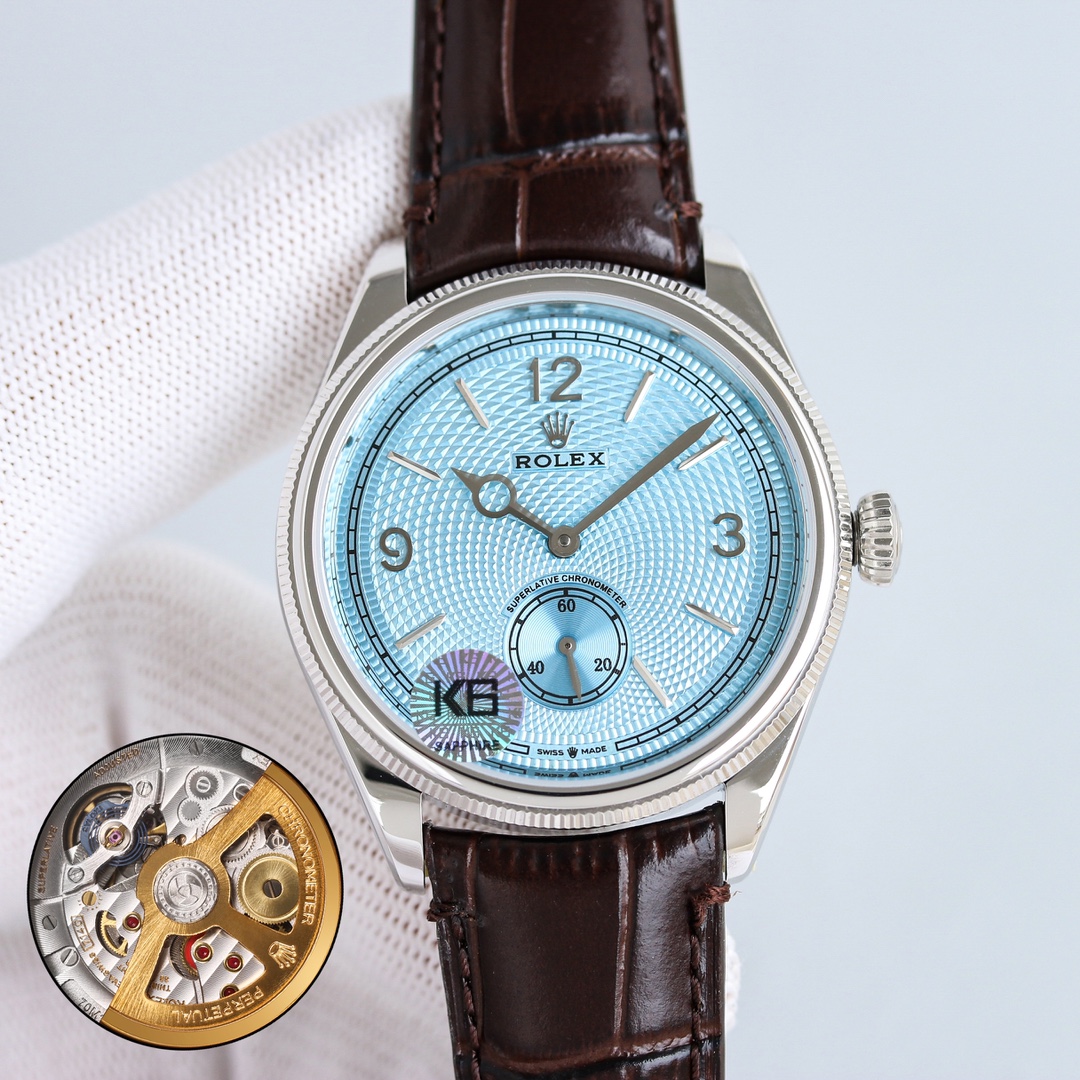 Uni-president 1650 (gold and white same)
8+Factory adds a new masterpiece
Ultra-thin 90g with a reprinted two-and-a-half-stitch business model
Rolex Perpetual 1908 model
Dimensions: 39mm??9.8mm
Exclusive custom modified Chronergy escapement ? blue Syloxi 