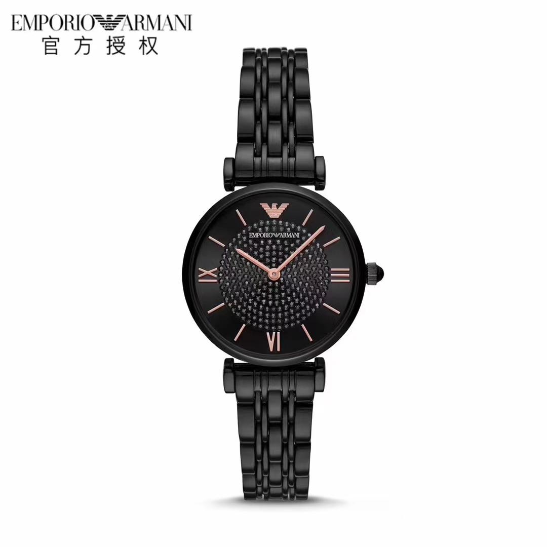 Original Armani 160
Brand: EMPORIO ARMANI/Armani
Model: ar11245
Movement type: Quartz watch
Watch type: Women's watch
Dial shape: Round
Clasp: Double-press butterfly clasp
Case: 316L stainless steel
Strap: 316L stainless steel
Size: 32mm, 8mm