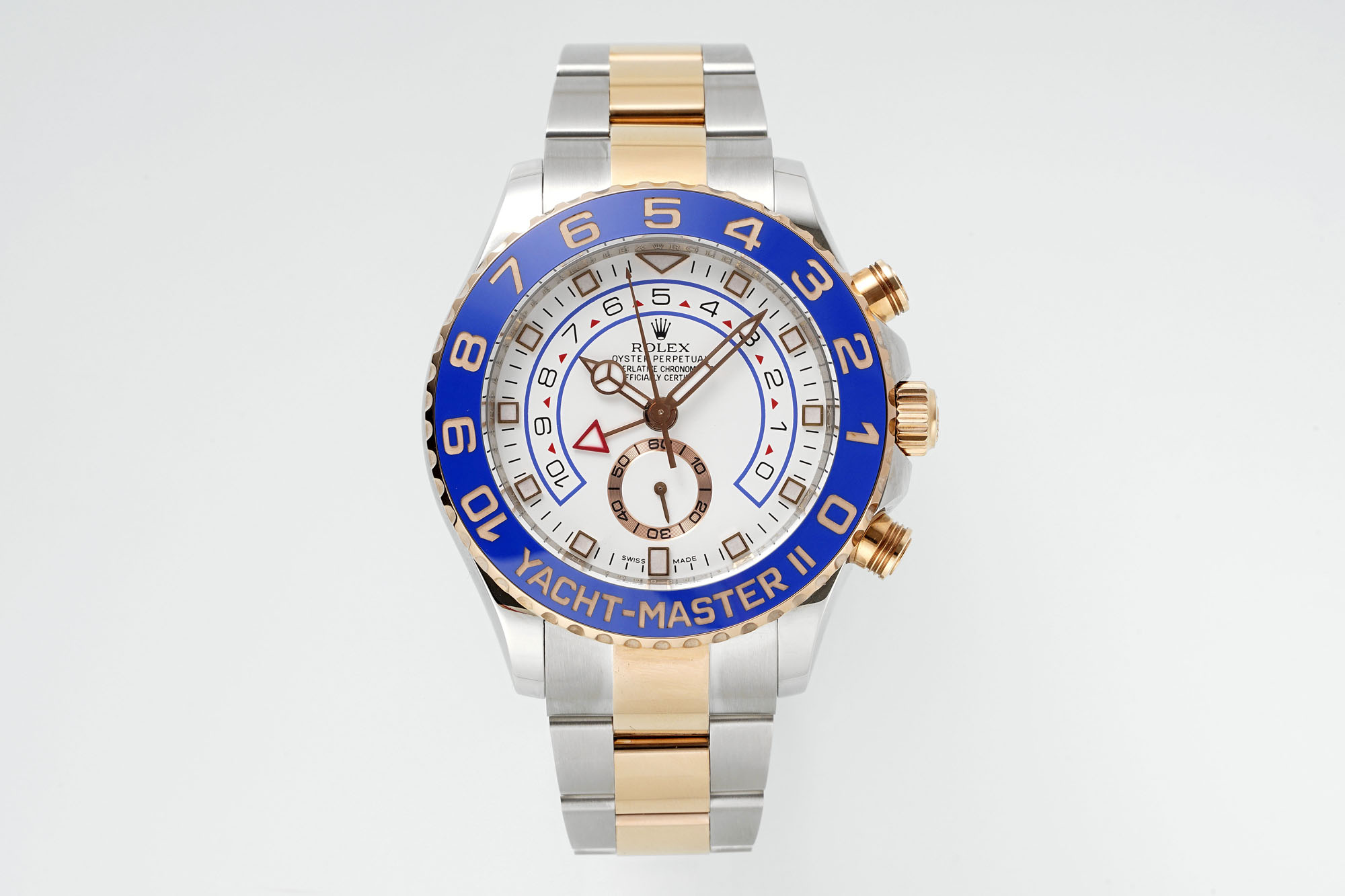 Big release - Yacht Master II 44mm large size, extending another option in the yacht collection! With a distinctive and individualistic bezel, the color-corrected YM II has been introduced, applying Submariner color-correction technology to the latest YM 