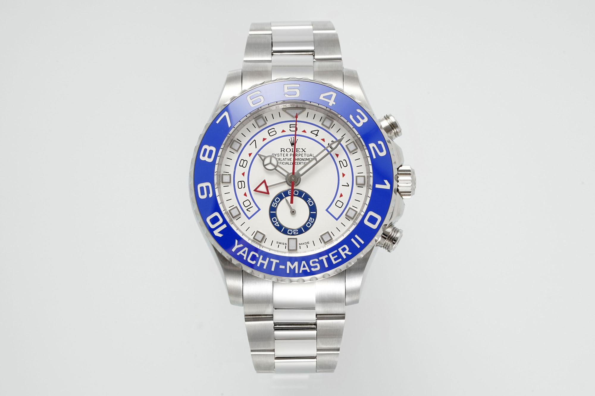 Big release - Yacht Master II 44mm large size, extending another option in the yacht collection! With a distinctive and individualistic bezel, the color-corrected YM II has been introduced, applying Submariner color-correction technology to the latest YM 