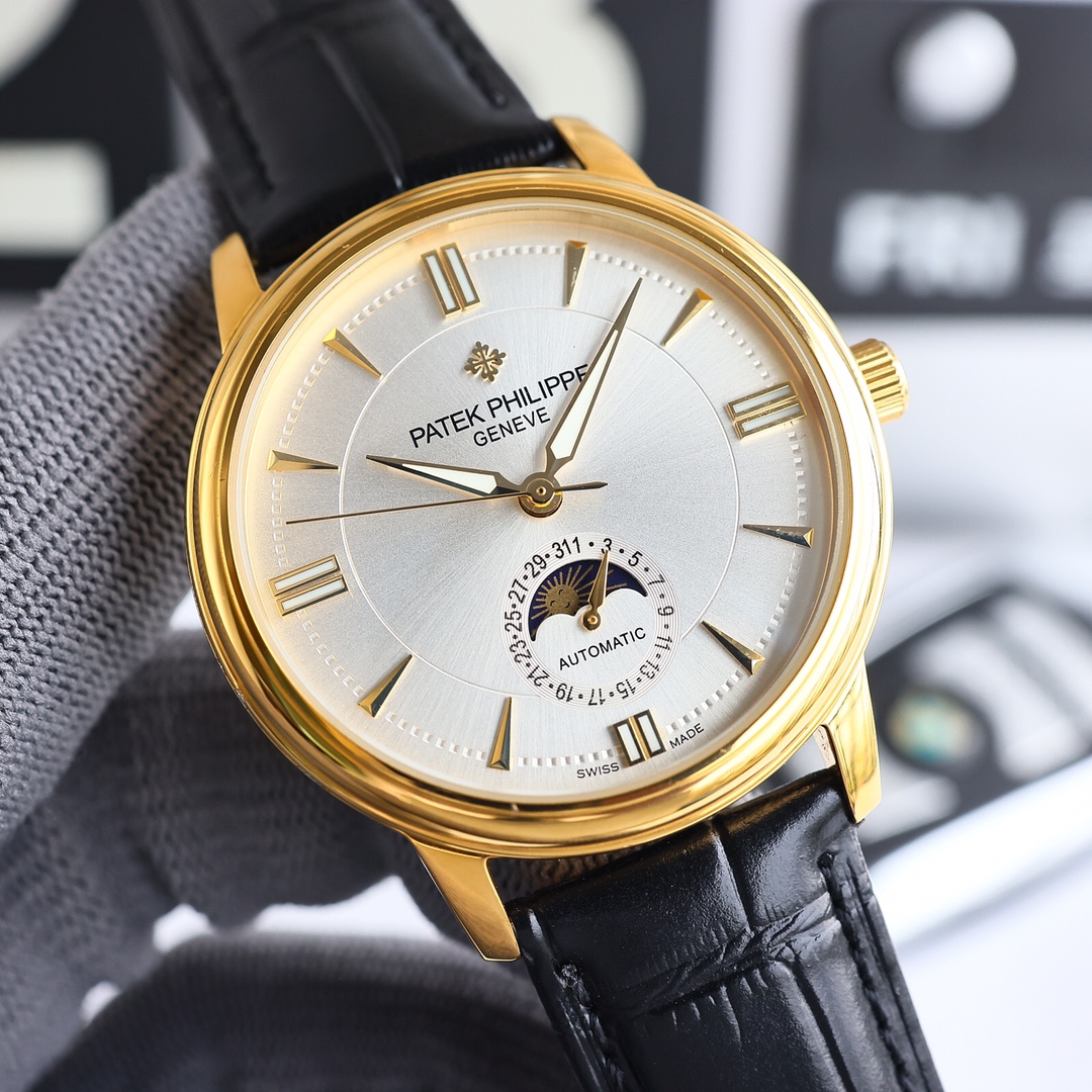 The latest model is highly recommended, PATEK PHILIPPE men's fine watch! Featuring a new complex day-moon star multi-function watch with a strong three-dimensional effect. Equipped with the original imported 2824-2 automatic mechanical movement, it combin