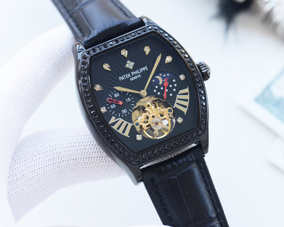 Exclusive: 520
Brand: PATEK PHILIPPE -PATEK PHILIPPE????
Type: Men 's watch ????
Case: Top 316 stainless steel L
Strap: Imported calfskin strap
Movement: Fully automatic imported mechanical movement ?
? Mirror: mineral scratch-resistant mirror glass
Size: