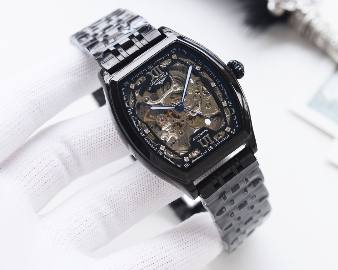 Exclusive: 520
Brand: Longines????
Type: Men watch ????
Case: Top 316 stainless steel L
Strap: 316L stainless steel strap
Movement: Automatic mechanical movement ??
Mirror: Mineral scratch-resistant mirror glass
Size: 42mm diameter 12mm thick

?? Exquisit