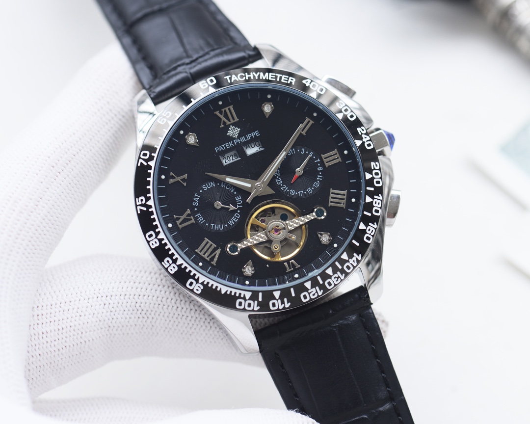 Exclusive: 530
Brand: PATEK PHILIPPE -PATEK PHILIPPE????
Type: Men 's watch ????
Case: Top 316 stainless steel L
Strap: Imported calfskin strap
Movement: Fully automatic imported mechanical movement ?
? Mirror: mineral scratch-resistant mirror glass
Size: