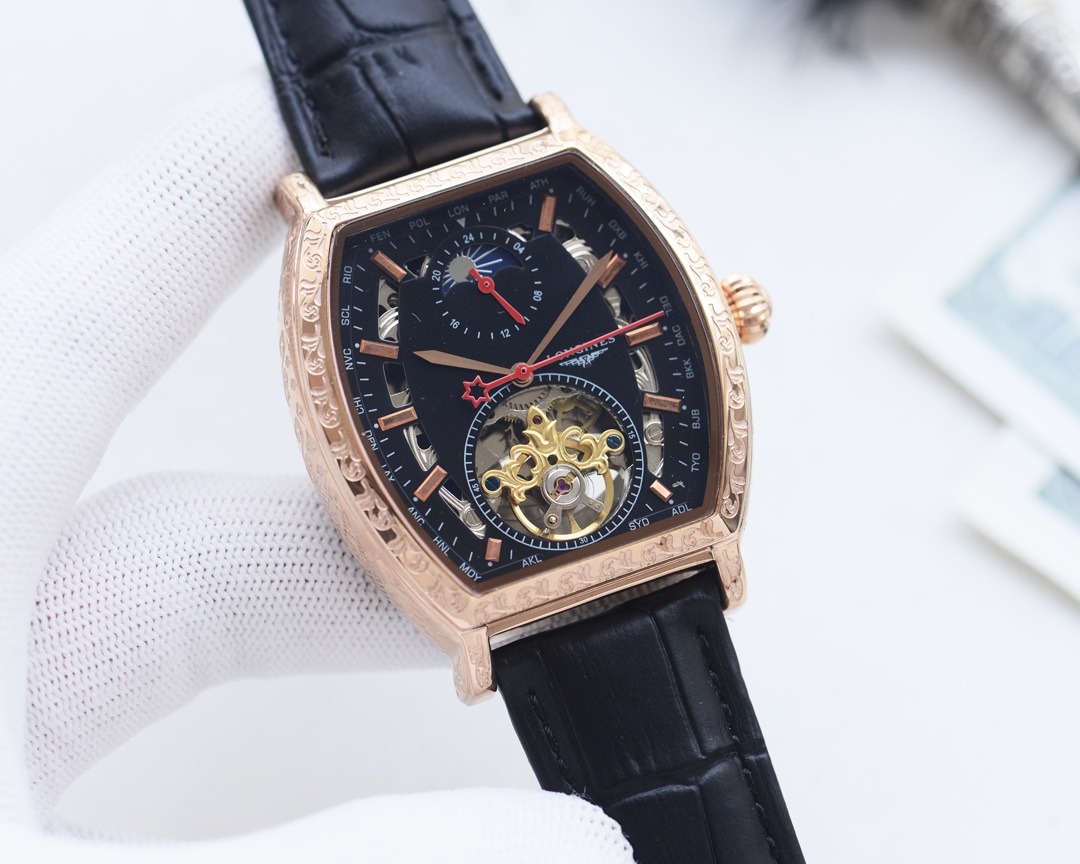 Exclusive: 570
Brand: Longines????
Type: Men watch ????
Case: Top 316 stainless steel L
Strap: Imported calfskin strap
Movement: Citizen mechanical movement ??
Mirror: Mineral scratch-resistant mirror glass
Size: 42mm diameter 12mm thick

?? Exquisite inh