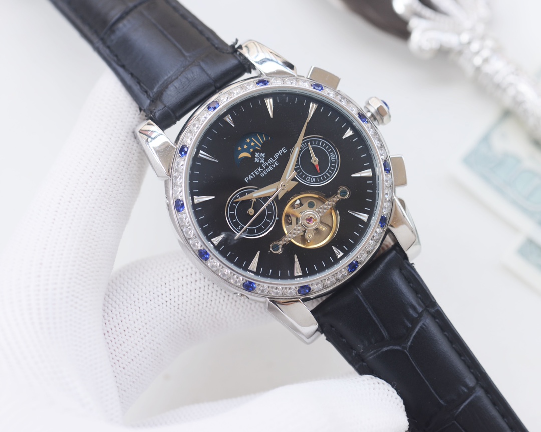 Exclusive: 580
Brand: PATEK PHILIPPE -PATEK PHILIPPE????
Type: Men 's watch ????
Case: Top 316 stainless steel L
Strap: Imported calfskin strap
Movement: Fully automatic imported mechanical movement ?
? Mirror: mineral scratch-resistant mirror glass
Size: