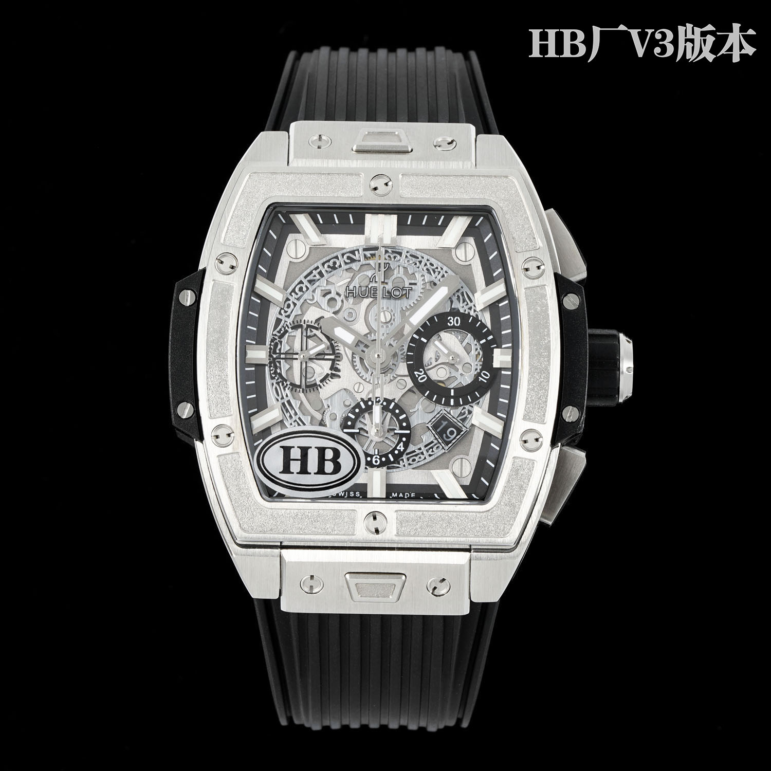 HB Factory's new upgraded V3 version one quick-release detail color matching original top-of-the-line version new member white uniform arrived.

HUBLOT
Soul BIG BANG collection. Model 642.NX.0170.RX
Inspired by racing, a new Spirit of Big Bang limited edi