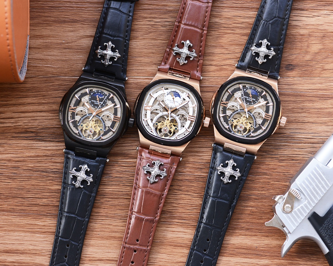 570 Gold and white
Men LOVE skeletonized watch ??
[Latest] : Patek Philippe ?? best design ?? Exclusive launch ??
?? Type ?? : Fine men's watch
[Strap] : Croxide genuine cowhide strap
?? Movement ?? : High-end automatic mechanical movement
?? Mirror ?? : 