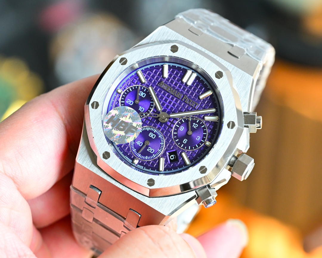 HBF Factory ??????? Audemars Piguet new (5? 0? Anniversary) Late 2024 big deal
Top market edition (original mold, three shell sets, 1:1 original replica, thinnest and best, no fake at first glance)
Audemars Piguet Royal Oak 26240 St. OO.1320 St. 01 Chrono