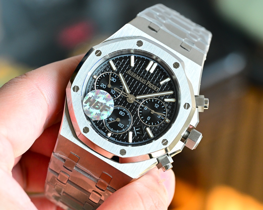 HBF Factory ??????? Audemars Piguet new (5? 0? Anniversary) Late 2024 big deal
Top market edition (original mold, three shell sets, 1:1 original replica, thinnest and best, no fake at first glance)
Audemars Piguet Royal Oak 26240 St. OO.1320 St. 01 Chrono