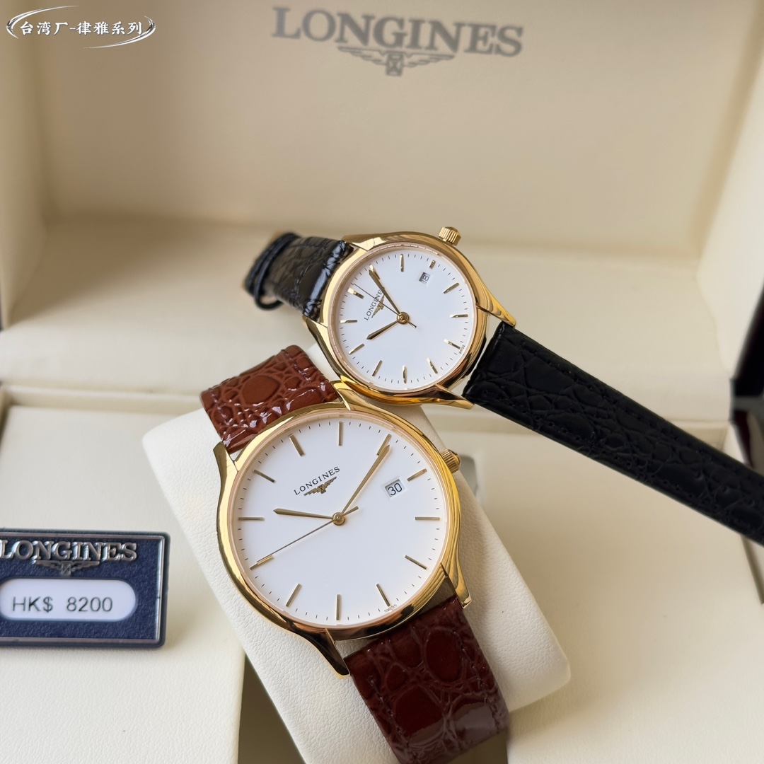 Crafted in Taiwan!!
With relentless pursuit of technological breakthroughs and constant innovation, LONGINES has established itself as a leader in design.
The classic and timeless Longines collection - embodying the brand's oldest manufacturing aesthetics