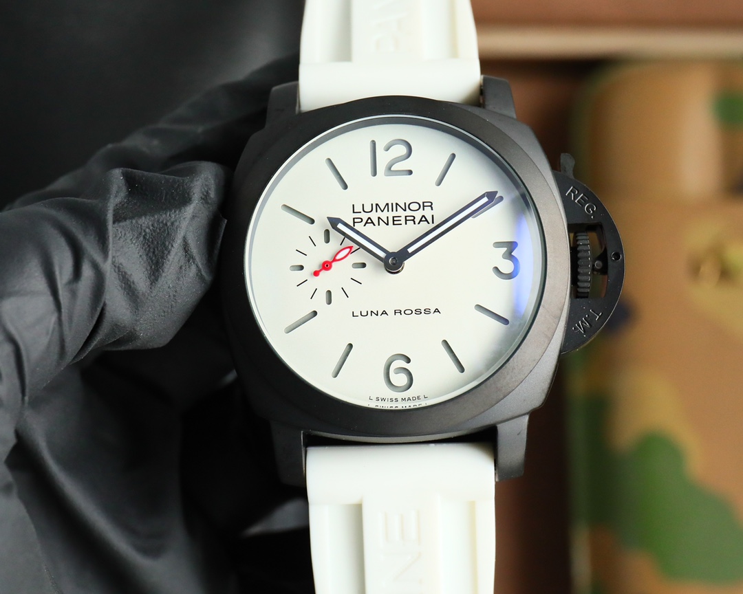 630???? PANERAI Arc coated glass 44mm*16mm rubber strap with original pin buckle automatic mechanism A watch from a tough guy