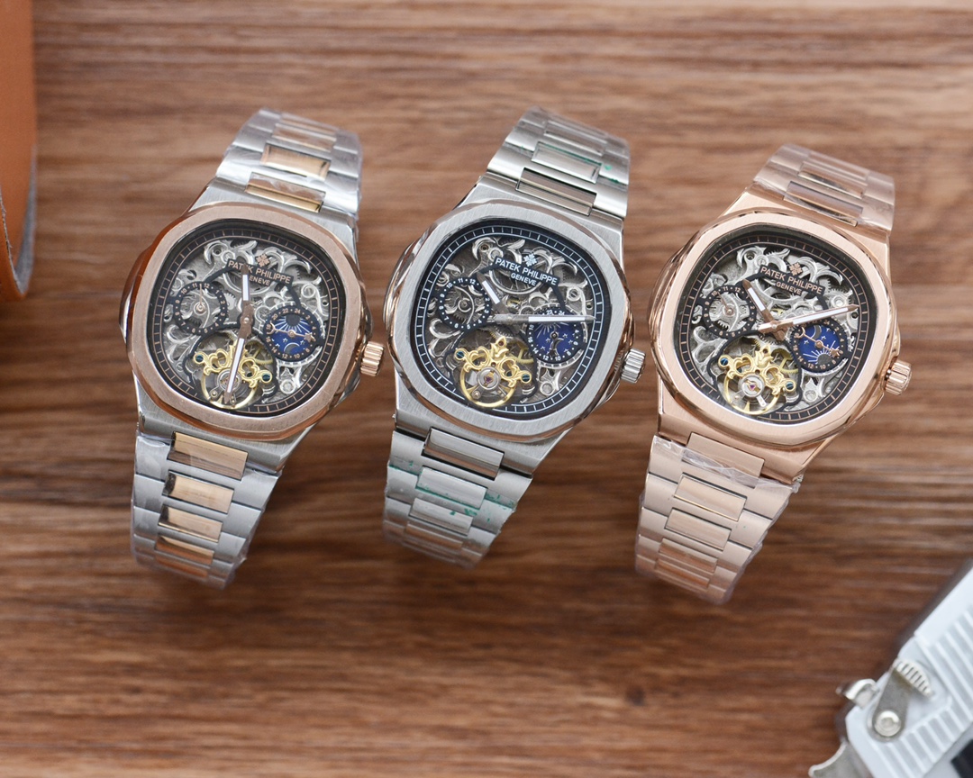 670 gold and white
Men LOVE skeletonized watch ??
[Latest] : Patek Philippe ?? best design ?? Exclusive launch ??
?? Type ?? : Fine men's watch
[Strap] : 316 stainless steel strap
?? Movement ?? : High-end automatic mechanical movement
?? Mirror ?? : Mine