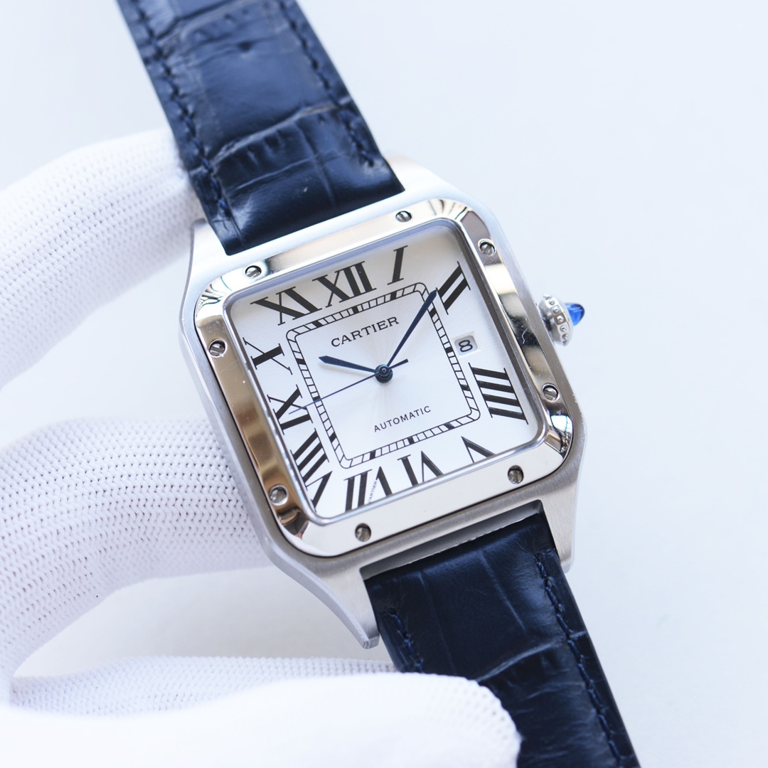 ?? White case 600 gold 650 upgraded version imported 8215 new Cartier Santos-Dumont watch New appearance 1904 Louis. Louis Cartier was a close friend of the aviator Albert. AIberto Santos-Dumont designed a timepiece for use while flying. As the first mode