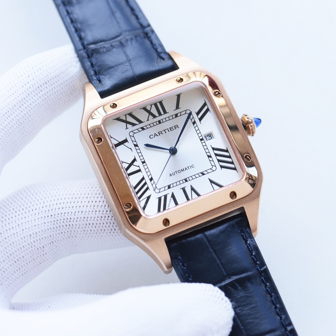 ?? White case 600 gold 650 upgraded version imported 8215 new Cartier Santos-Dumont watch New appearance 1904 Louis. Louis Cartier was a close friend of the aviator Albert. AIberto Santos-Dumont designed a timepiece for use while flying. As the first mode