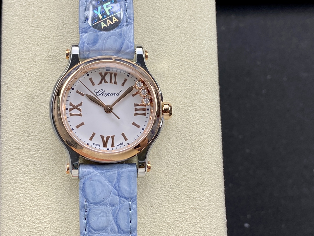 YF Chopard Happy Diamonds 30mm quartz Alligator leather
Super premium hard goods counter original factory movement support cover inspection movement Don't miss out, if you like it, get it quickly
Chopard HAPPY DIAMONDS 278590-3001 watch, genuine quartz mo