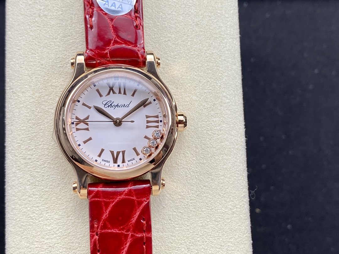 YF Chopard Happy Diamonds 30mm quartz Alligator leather
Super premium hard goods counter original factory movement support cover inspection movement Don't miss out, if you like it, get it quickly
Chopard HAPPY DIAMONDS 278590-3001 watch, genuine quartz mo