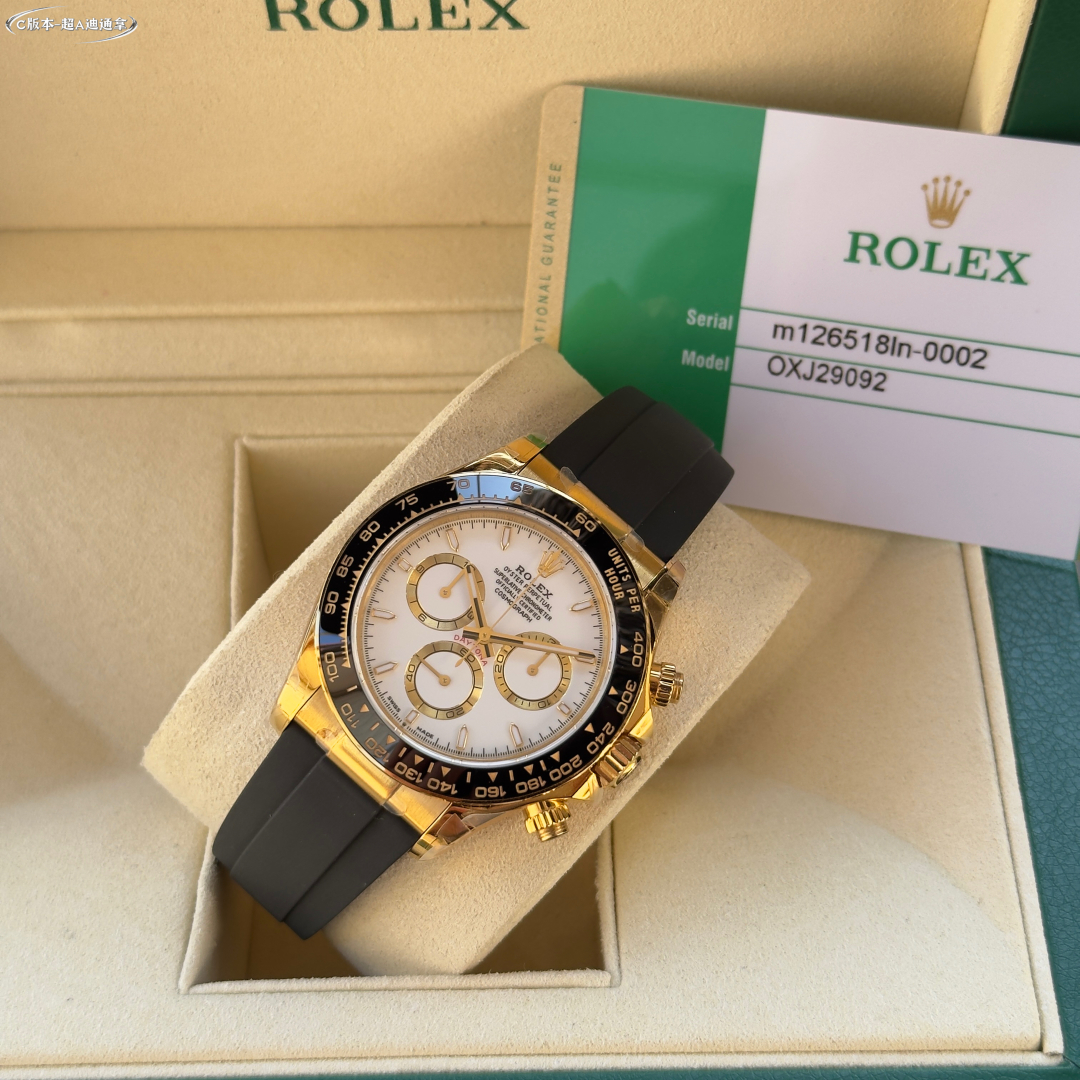 C1 New Daytona Dandong 4131 2350??
(Premium Super A version)
The king of sex ratio, this is the most stable version currently available on the market.
Check the code :OXJ29092
(Thickness 11.9)

New Daytona collection! Here are a few new changes to the ent