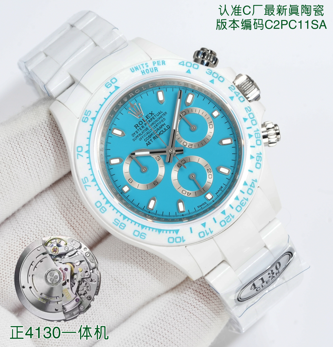 By SJ 2850
C factory /clean, ROLEX Daytona Ceramic 40mm ??MK1 must be fine, (updated custom super ceramic one-piece material, one-piece case, one-piece clasp, make the watch ?? watch more easy and quick, comfortable to wear, full ??)
ROLEX Cosmochronograp