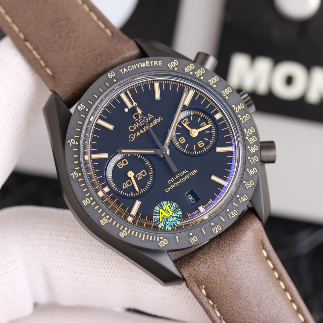 ??TVS Pioneer Omega Speedmaster Moon Dark Dial watch 311.92.44.51.01.005
44.25mm co-axial chronograph, in-house 9300 movement 3 o 'clock dial [12 hours] and [60 minutes] cumulative chronograph dial, all functions and appearance in accordance with the orig