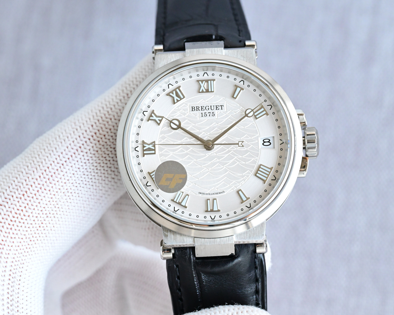 CF produced white 1750 Gold 1800 Crocodile skin ?100
Breguet ???BP1 MARINE 5517 model watch, the origin of Marine chronometers, "timekeeping is a weapon of war" refers to this watch, a masterpiece in the world of Breguet watches. Factory transcribe the or