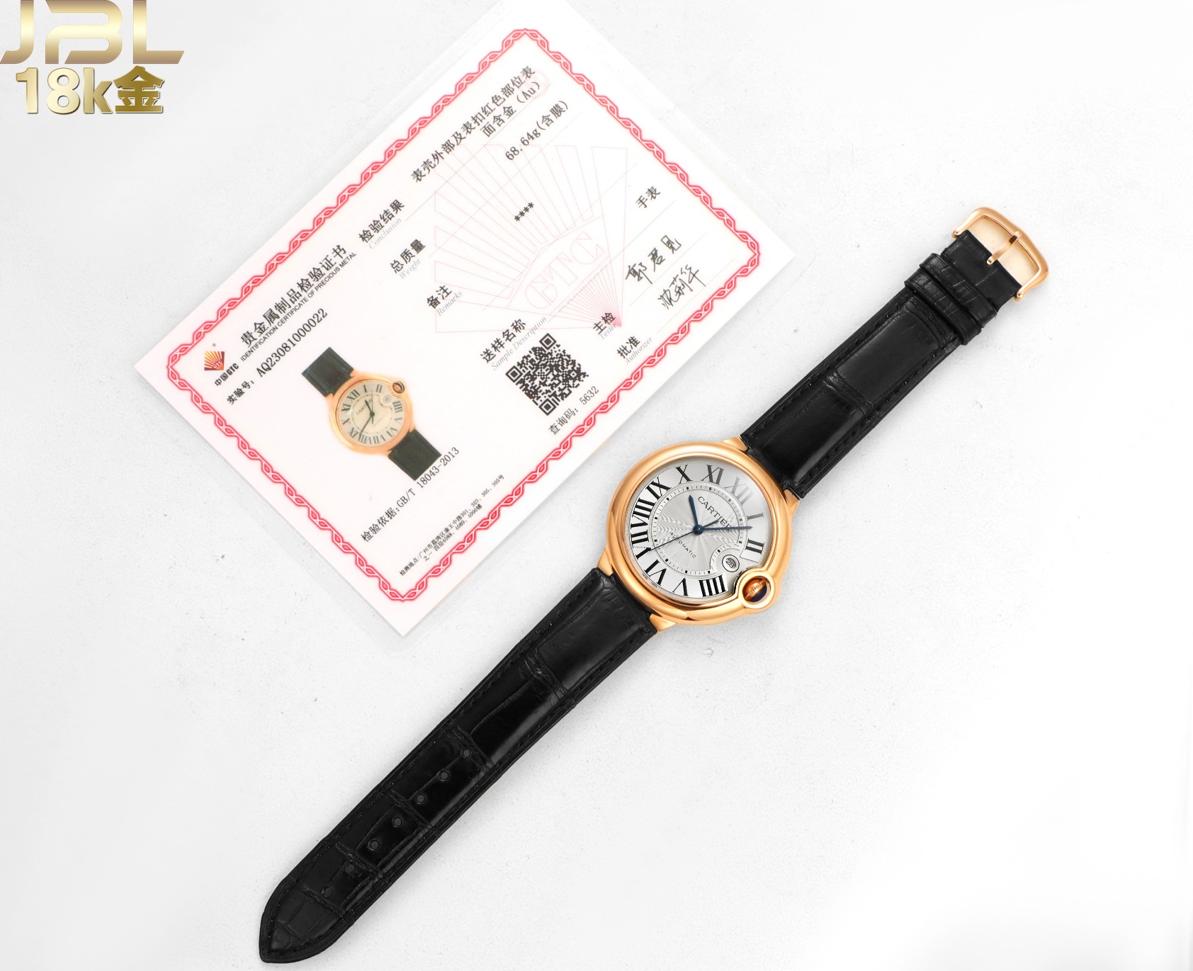??1650 The affordable gold package you want is here!! American alligator leather strap 18k gold!! 42mm exclusive launch! A genuine gold-plated 18k Carca Blue Balloon American alligator leather strap! Each one has a GTA certificate issued by a national ins
