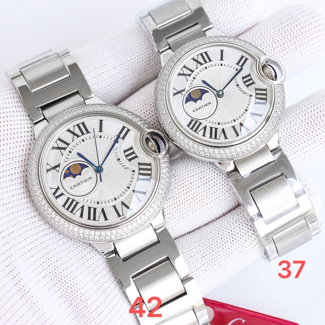 42 size 3 hands [Taiwan factory blue Balloon Starry Sky series 42, 37 true Starry sky function, with 8217 Japanese original, Swiss quartz 42, 37, 33 starry sky false function] ?? Cartier Ballon Bleu, this series of watches is known in the Cartier watchmak