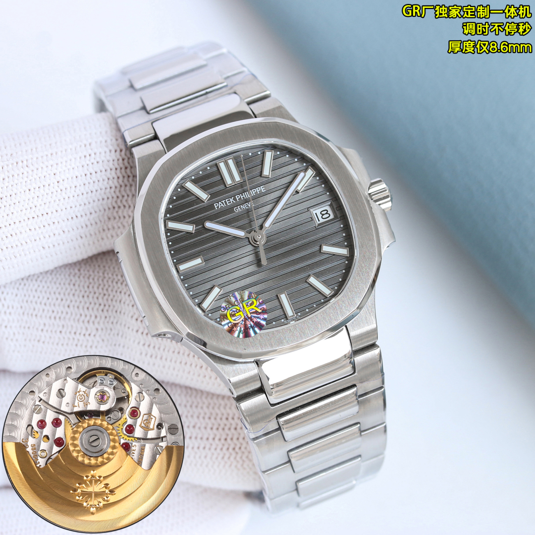 The 2025 GR new women's v2 version is highly recommended. PP5711 Women's Nautilus. Welcome to compare the details:
1 ? with exclusive custom 9015 modified Cal.324sc integrated automatic movement, adjust time without stopping seconds, adjust time without s