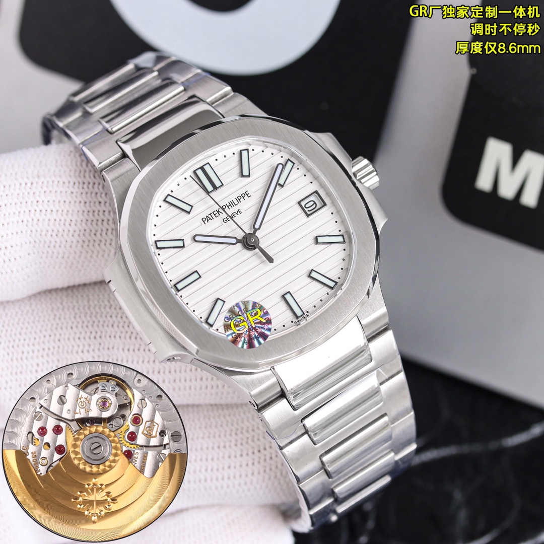 In 2025 ??GR New women 's v2 version highly recommended PP5711 women' s Nautilus. Welcome to compare the details:
1 ? with exclusive custom 9015 modified Cal.324sc integrated automatic movement, adjust time without stopping seconds, adjust time without st
