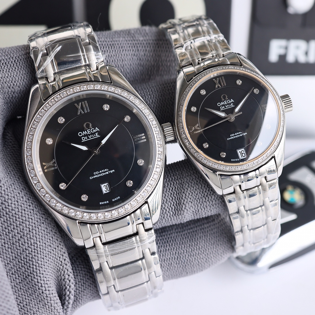 ?? ??2022 latest version [Celebration] Omega ?? couple watches! Equipped with an automatic mechanical movement: imported 8215 movement (zero failure) Dimensions: 39mm/10mm for men, 31mm/10mm for women [Sun] Crystal with double sapphire. Leather strap made