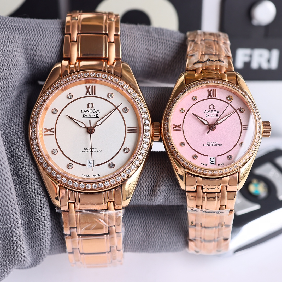 ?? ??2022 latest version [Celebration] Omega ?? couple watches! Equipped with an automatic mechanical movement: imported 8215 movement (zero failure) Dimensions: 39mm/10mm for men, 31mm/10mm for women [Sun] Crystal with double sapphire. Leather strap made