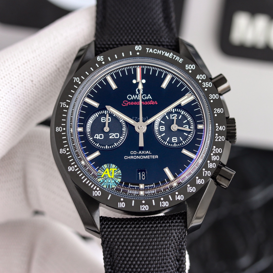 ??TVS Pioneer Omega Speedmaster Moon Dark Dial watch 311.92.44.51.01.005
44.25mm co-axial chronograph, in-house 9300 movement 3 o 'clock dial [12 hours] and [60 minutes] cumulative chronograph dial, all functions and appearance in accordance with the orig