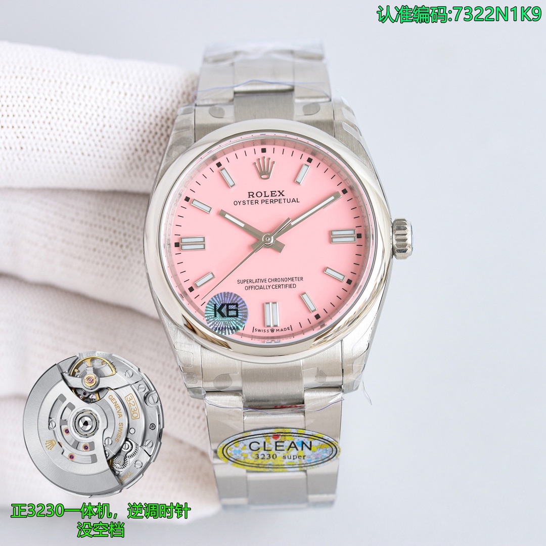 36mm3230 all-in-one machine: 1500
clean Factory /c factory 36-41mm Oyster Perpetual 3230 movement shipped, beveled and flared bezel studs, full of details ??????
In 3230, a perfect 3230 in one gear movement! No date position, no color difference between t
