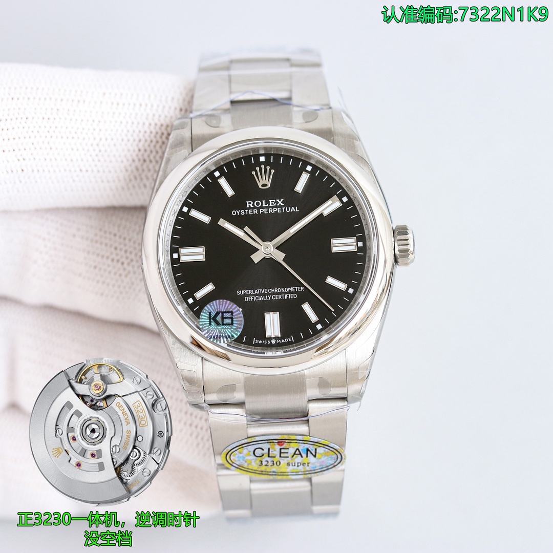 36mm3230 all-in-one machine: 1500
clean Factory /c factory 36-41mm Oyster Perpetual 3230 movement shipped, beveled and flared bezel studs, full of details ??????
In 3230, a perfect 3230 in one gear movement! No date position, no color difference between t