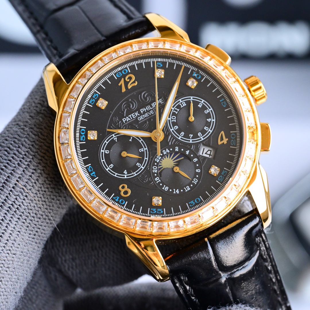 Patek Philippe makes a stunning debut with a 41mm case that fits the average male hand size, very business or ? casual. It has a strong visual impact, is unforgettable, and has a more beautiful physical texture.
1 ? With imported 9100 multi-functional mov