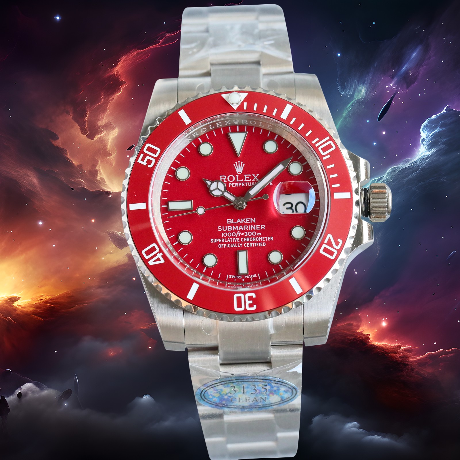 The latest official Tiffany Blue/pink/yellow Submariner SUB series of ROLEX has launched a brand-new and popular commemorative model to commemorate the 70th anniversary of the Submariner crew. (1. The bezel is made with a unique color formula and precisel