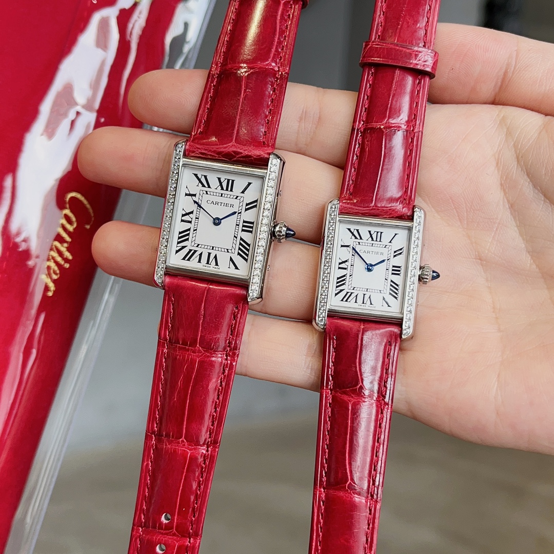 ?? White 600, White Diamond 630
Cartier Tank Tant Must! American River Crocodile leather Haute couture Edition in six colors to choose from Cartier's new TankMust watch in 2021. It Must be a TANK among all the classic Cartier TANK watches, I would definit