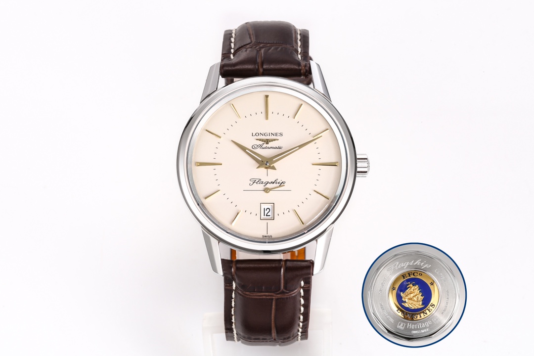 Produced by TW 1300
TW Taiwan factory 's latest production LONGINES ???LM1 Classic Reissue series L4.795.4.78.2, the watch movement is a 2895 integrated Cal.L615 movement, sapphire coated with anti-glare film.
Longines recreates the legendary model with m