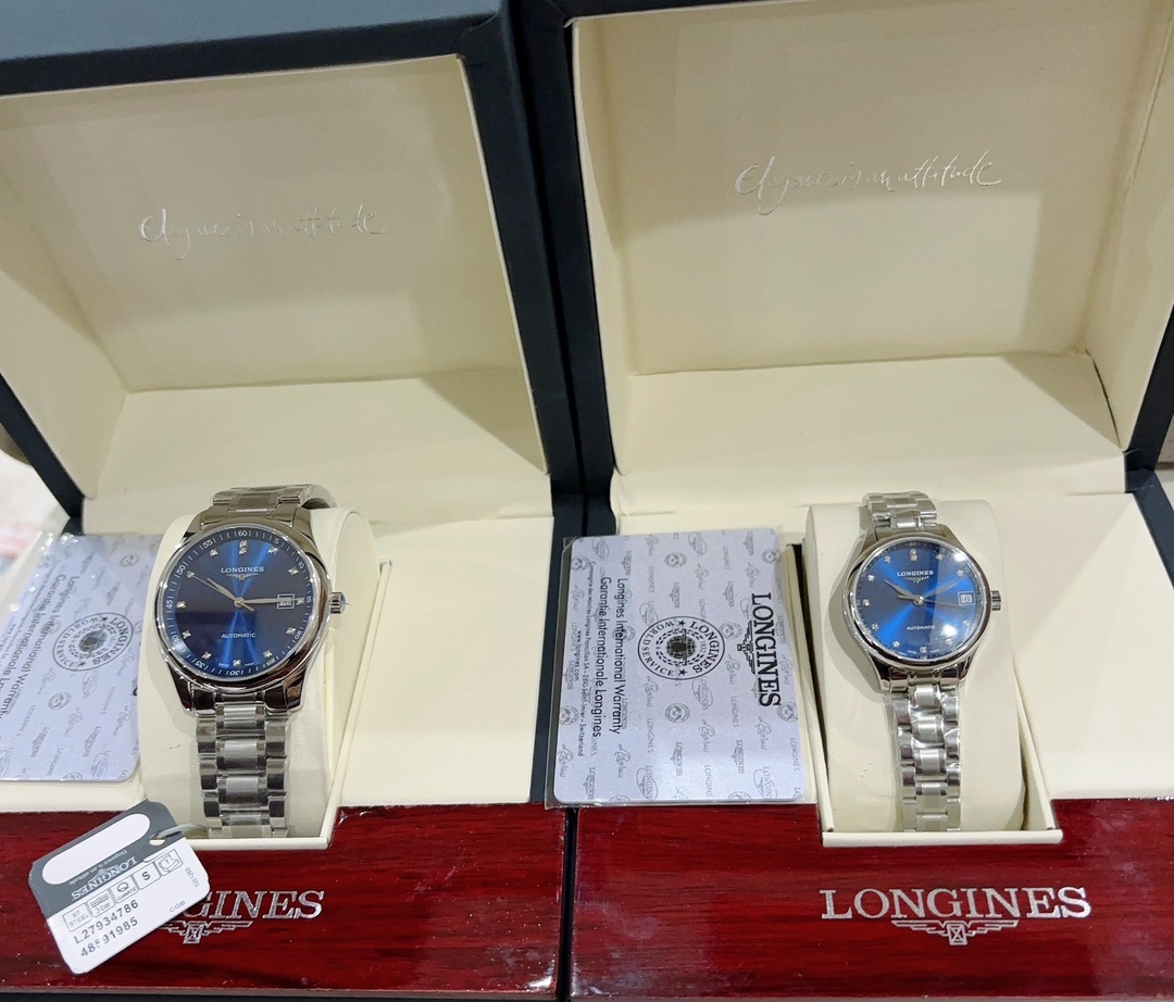 ?? Classic Pair ???? Brand: LONGINES?? Model: Master collection couple mechanical watch Movement: Equipped with Citizen movement (???? imported 8215) Glass: Scratch-resistant sapphire crystal case: 316 stainless steel case ultra-thin slender Original sync