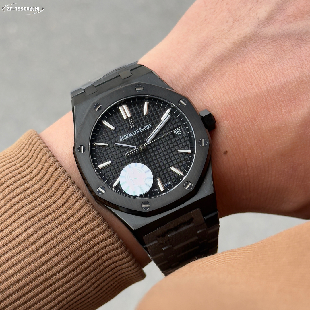 1250?? from ZF. Audemars Piguet 15500 series ZF upgraded V2 version mechanical watch with stable 9015 modified Cal.4302 movement, super sapphire glass more durable and scratch-resistant, super luminous display, each dial pin is imported and processed sepa